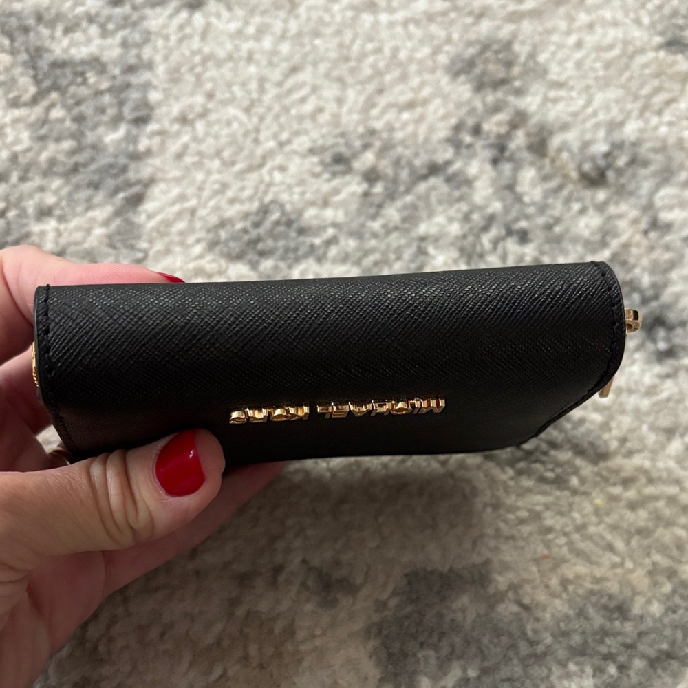 Michael Kors Black and Gold Zip Wallet - Picture 6 of 7